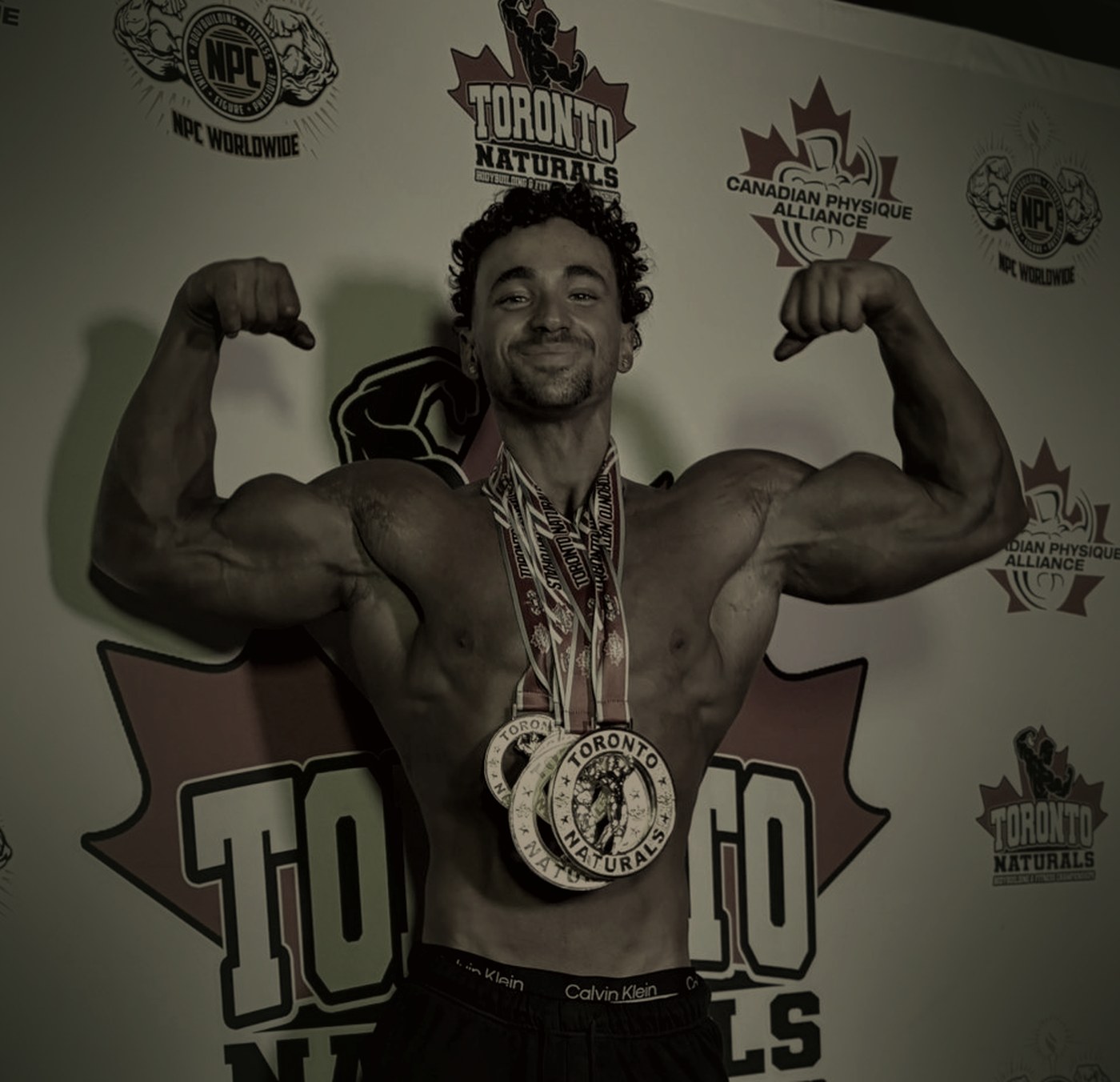 Nicholas Mercanti backstage at the Toronto Naturals championships in Ontario